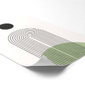 Minimalistische Abstracte print met boog en zon (Hoek)