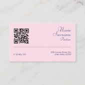 Minimalistische abstracte QR-code pastel Visitekaa Visitekaartje (Achterkant)