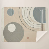 Minimalistische Abstracte Sherpa-deken Sherpa Deken (Voorkant (horizontaal))