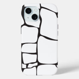 Minimalistische Abstracte Steenpatroon iPhone 15 Case