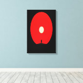 Minimalistische Abstracte Sunset Silhouette Art Canvas Afdruk (Insitu (Houten vloer))
