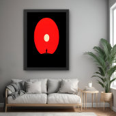 Minimalistische Abstracte Sunset Silhouette Art Poster