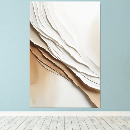 Minimalistische Abstracte vloeiende texturen Canvas Afdruk (Insitu (Houten vloer))