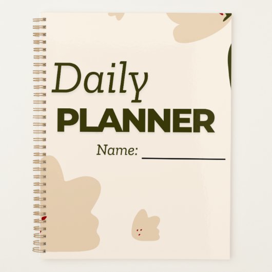 Minimalistische Abstracte Vormen Dagelijkse Planne Planner (Voorkant)