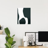Minimalistische abstracte vormen poster (Thuiskantoor)