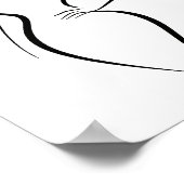 Minimalistische abstracte vrouw lijnenkunst silhou poster (Hoek)
