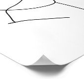 Minimalistische Abstracte Vrouw Line Art Poster (Hoek)