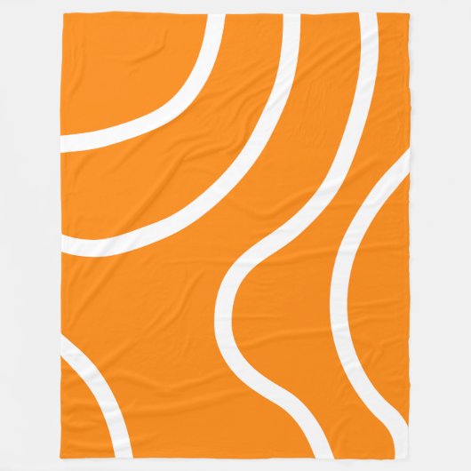 Minimalistische Abstracte Witte Lijnen op Levendig Fleece Deken (Voorkant)
