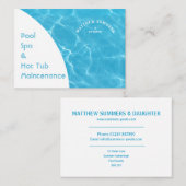 Minimalistische Abstracte zwembad water rimpelt ma Visitekaartje (Voorkant / Achterkant)