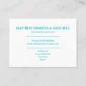 Minimalistische Abstracte zwembad water rimpelt ma Visitekaartje (Achterkant)