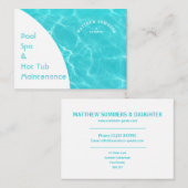 Minimalistische Abstracte zwembad water rimpelt ma Visitekaartje (Voorkant / Achterkant)