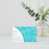 Minimalistische Abstracte Zwembad Water Ripples UK Visitekaartje (Staand voorkant)