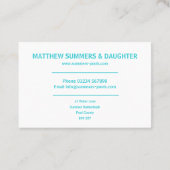 Minimalistische Abstracte Zwembad Water Ripples UK Visitekaartje (Achterkant)