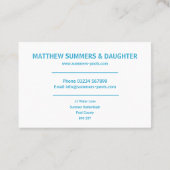 Minimalistische Abstracte Zwembad Water Ripples UK Visitekaartje (Achterkant)