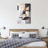 Minimalistische abstractie canvas afdruk (Insitu (Slaapkamer))