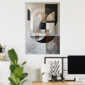 Minimalistische abstractie poster (Thuiskantoor)