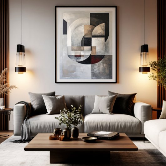 Minimalistische abstractie poster