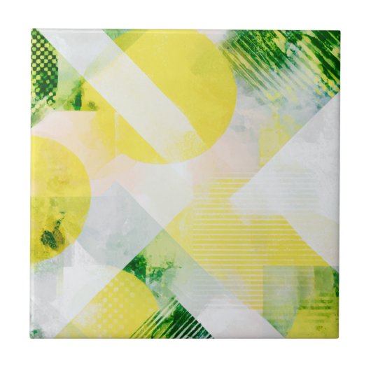 Minimalistische abstrakte Komposition Tegeltje (Voorkant)