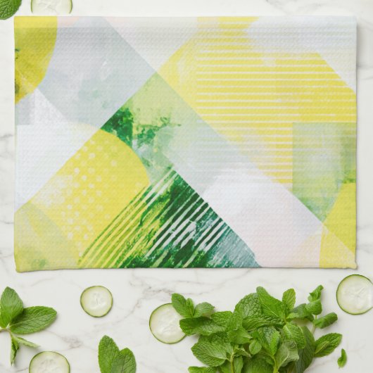 Minimalistische abstrakte Komposition Theedoek (Gevouwen)