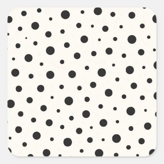 Minimalistische accentkussen met polka stippen - M Vierkante Sticker (Voorkant)