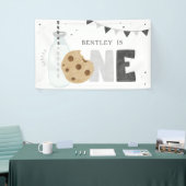 Minimalistische achtergrond voor melk en koekjes spandoek (Beurs)