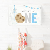 Minimalistische achtergrond voor melk en koekjes spandoek (Insitu)