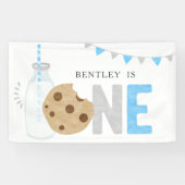 Minimalistische achtergrond voor melk en koekjes spandoek (Horizontaal)