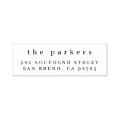 Minimalistische achternaam en adres  zelfinktende stempel (Design)