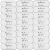 Minimalistische Achternaam Retouradres Transparant Sticker (Voorkant)
