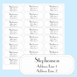 Minimalistische Achternaam Retouradres Transparant Sticker