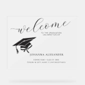 Minimalistische Acryl Graduation Party Welkomstbor Bord (Voorkant)