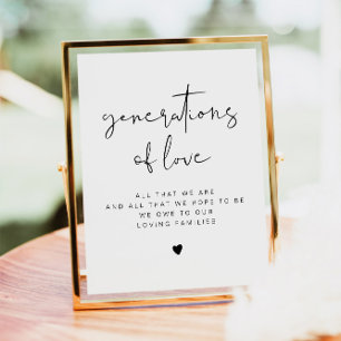 Minimalistische ADELLA-generatie voor liefdeswedde Poster