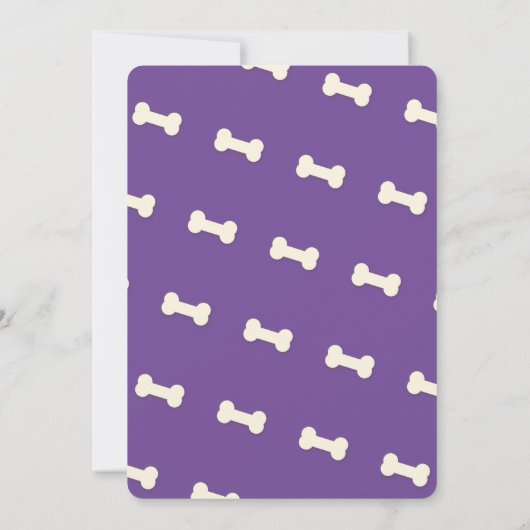 Minimalistische adoptie Pet Dog Birthday Party Paa Kaart (Achterkant)