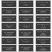 Minimalistische Adresetiketten voor zwarte bruilof Sticker (Voorkant)