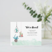 Minimalistische adreswijziging Boho Planten Bewege Aankondigingskaart (Staand voorkant)