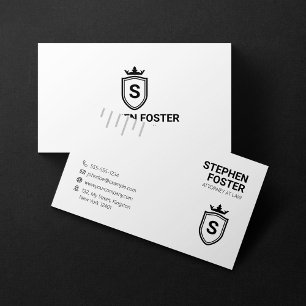 Minimalistische advocaat jurist beginlogo visitekaartje
