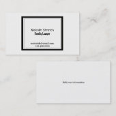 Minimalistische advocaat uit de zwarte en witte fa visitekaartje (Voorkant / Achterkant)