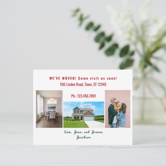 Minimalistische afbeelding 3 Foto's die we hebben  Briefkaart (Staand voorkant)