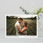 Minimalistische afbeelding bespaart de datum waaro folie uitnodiging (Staand Voorkant)