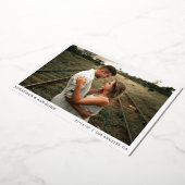 Minimalistische afbeelding bespaart de datum waaro folie uitnodiging (Gedraaid)