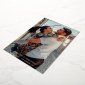 Minimalistische afbeelding bespaart de datum waaro folie uitnodiging (Gedraaid)