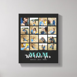 Minimalistische afbeelding We houden van je moeder Canvas Afdruk