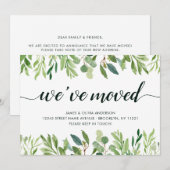 Minimalistische afbraak We hebben nieuwe adresverp Aankondiging (Voorkant / Achterkant)