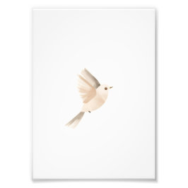 Minimalistische affiche vogel in vlucht – Zachte m Foto Afdruk
