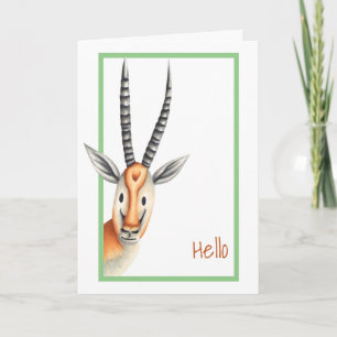 Minimalistische Afrikaanse Antilope Persoonlijke G Kaart