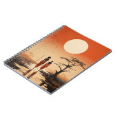 Minimalistische Afrikaanse kunst Elegante zwarte A Notitieboek (Linkerzijde)