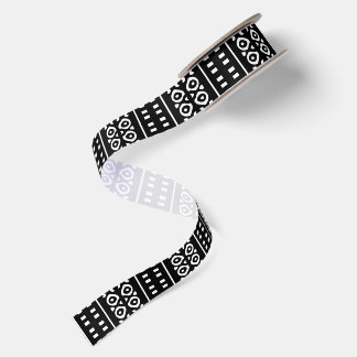Minimalistische Afrikaanse print inpakpapier Satijnen Lint