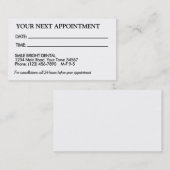 Minimalistische afspraakherinnering visitekaartje (Voorkant / Achterkant)