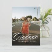 Minimalistische afstudeeradvertenties met 4 foto's kaart (Staand voorkant)