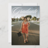 Minimalistische afstudeeradvertenties met 4 foto's kaart (Voorkant)